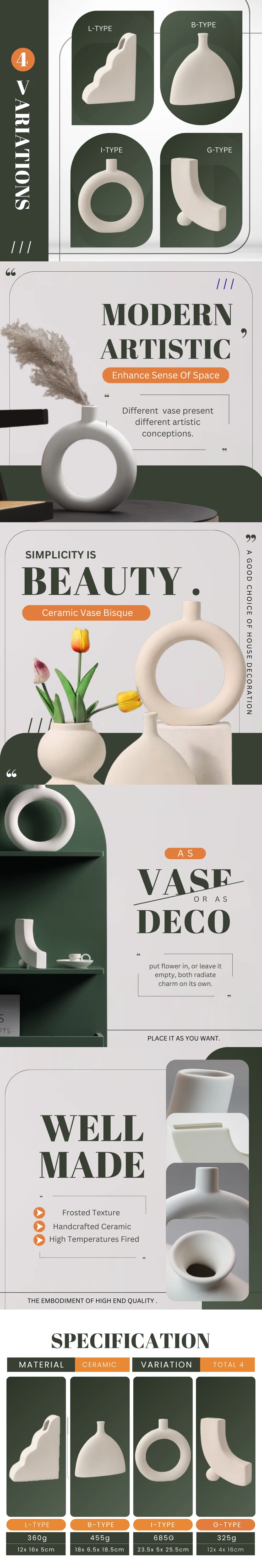 Home decoration detail page showing context, features and reassurance