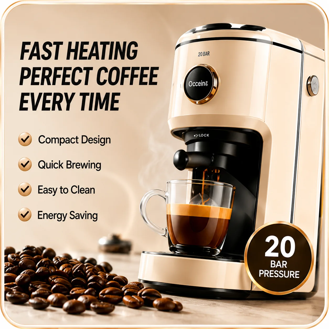 Coffee maker ecommerce main image designed by SHAPY